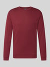 RAGMAN Regular Fit Longsleeve aus reiner Baumwolle Modell 'Pima' Bordeaux
