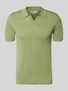 Blend Regular Fit Poloshirt in Strick-Optik Modell 'Bray' Oliv