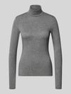Jake*s Casual Slim fit shirt met lange mouwen van lyocellmix Donkergrijs gemêleerd