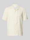 Lindbergh Modern Fit Freizeithemd mit Strukturmuster Offwhite