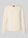 s.Oliver BLACK LABEL Regular Fit Sweatshirt mit Kontrastnähten Beige