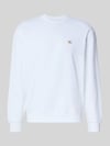 Calvin Klein Jeans Regular Fit Sweatshirt mit Logo-Patch Modell 'Terry' Weiss