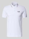 EA7 Emporio Armani Regular Fit Poloshirt mit Logo-Print Weiss