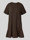 MM by Max Mara Knielanges Tunikakleid mit Puffärmeln Modell 'ONORE' Dunkelbraun