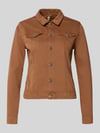 Soyaconcept jeansjack met klepzakken model 'Erna' Lichtbruin