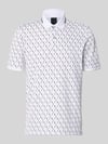 bugatti Slim Fit Poloshirt im Allover-Look Weiss