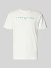 Tommy Jeans Regular Fit T-Shirt aus reiner Baumwolle Offwhite