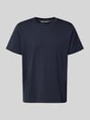 Selected T-shirt z czystej bawełny o kroju regular fit model 'HASPEN' Granatowy