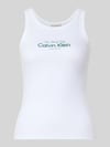 Calvin Klein Jeans Top met Labelstitching Model 'CONTOUR' Offwhite