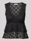 REVIEW Top aus Spitze mit V-Ausschnitt Black