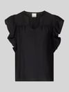 ICHI Bluse aus Viskose-Mix mit Rüschen Modell 'HETTA' Black