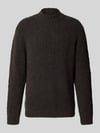 Marc O'Polo Sweter o kroju oversized z mieszanki żywej wełny Ciemnobrązowy