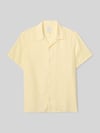 CK Calvin Klein Regular Fit Freizeithemd aus Leinen-Lyocell-Mix Hellgelb