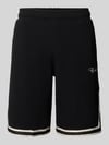 PEGADOR Shorts mit Strukturmuster und Label-Stitching Black