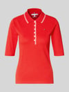 Tommy Hilfiger slim fit poloshirt van lyocellmix Rood