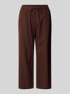 FREE/QUENT Wide Leg Pants mit elastischem Bund Modell 'Lava' Dunkelbraun