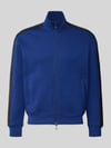 Armani Exchange bluza rozpinana o kroju regular fit z mieszanki bawełny model 'Felpa' Królewski niebieski
