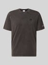 Champion T-Shirt mit Label-Stitching und Rundhalsausschnitt Black