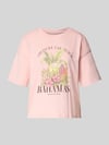 ONLY Boxy fit T-shirt van puur katoen model 'LUCY' Roze