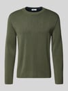 Marc O'Polo DENIM Regular Fit Strickpullover aus Baumwoll-Mix Khaki