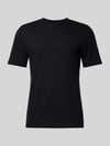 BOSS T-shirt met geribde ronde hals, model 'TIBURT' Zwart