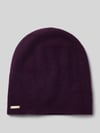 Seeberger Doppelt gestrickte Beanie aus reinem Kaschmir Aubergine