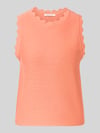 Tom Tailor Denim Slim Fit Top aus Viskose-Mix Koralle