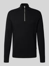 ONLY & SONS Regular Fit Troyer aus Baumwoll-Mix Modell 'PHIL' Black