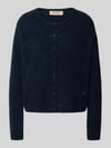MOS MOSH Regular Fit Strickjacke aus Woll-Alpaka-Mix Modell 'Almine' Marine