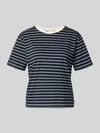 Tom Tailor Denim Boxy fit T-shirt van puur katoen Marineblauw