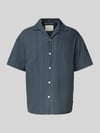 JACK & JONES Premium Regular Fit Freizeithemd aus Baumwoll-Mix mit Leinen-Anteil Modell 'MONTANA' Dunkelblau