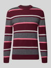MCNEAL Strickpullover aus Woll-Mix im Allover-Look Dunkelrot Melange