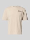 s.Oliver RED LABEL Regular Fit T-Shirt aus Baumwoll-Mix Beige