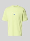 HUGO Blue męski t-shirt o kroju regular fit z czystej bawełny model 'NIEROS' Neonowy zielony