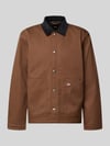 Dickies Jack met platte kraag en labeldetail Donkerbruin