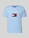 Tommy Hilfiger Regular Fit T-Shirt aus reiner Baumwolle Hellblau