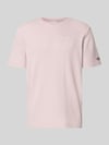 Champion T-Shirt mit Strukturmuster und Label-Stitchings Altrosa