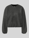 VERO MODA Regular Fit Bomberjacke in Filz-Optik Modell 'CHLOE' Dunkelgrau Melange