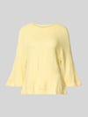 ONLY Oversized Strickpullover mit 3/4-Arm Modell 'SIMONI' Hellgelb
