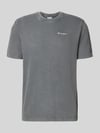 Champion T-Shirt mit Strukturmuster und Label-Stitchings Anthrazit