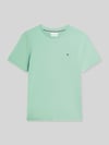 Tommy Hilfiger Regular Fit T-Shirt aus reiner Baumwolle Hellgruen