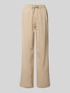 ONLY Wide Leg Leinenhose mit elastischem Bund Modell 'GOA' Sand