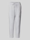 Marc Cain straight fit stoffen broek van viscosemix met linnenaandeel Lichtblauw