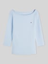 Tommy Hilfiger Regular Fit 3/4-Shirt aus reiner Baumwolle Hellblau