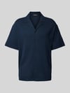 Emporio Armani Freizeithemd mit Label-Stitching Dunkelblau