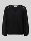 ZABAIONE Bluse mit V-Ausschnitt Modell 'Be44rtaa' Black
