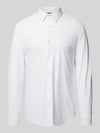 BOSS Slim Fit Businesshemd aus Feintwill mit Stretch-Anteil Modell 'HANK' Weiss