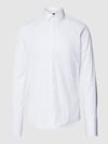 Jake*s Slim Fit Smokinghemd aus Twill Weiss