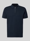 MCNEAL Regular Fit Poloshirt mit Strukturmuster Dunkelblau