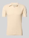 Blend Slim Fit Poloshirt in Strick-Optik Modell 'Baron' Sand